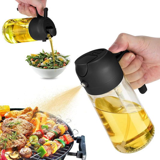 Bouteille d'huile pulvérisé 2 en 1